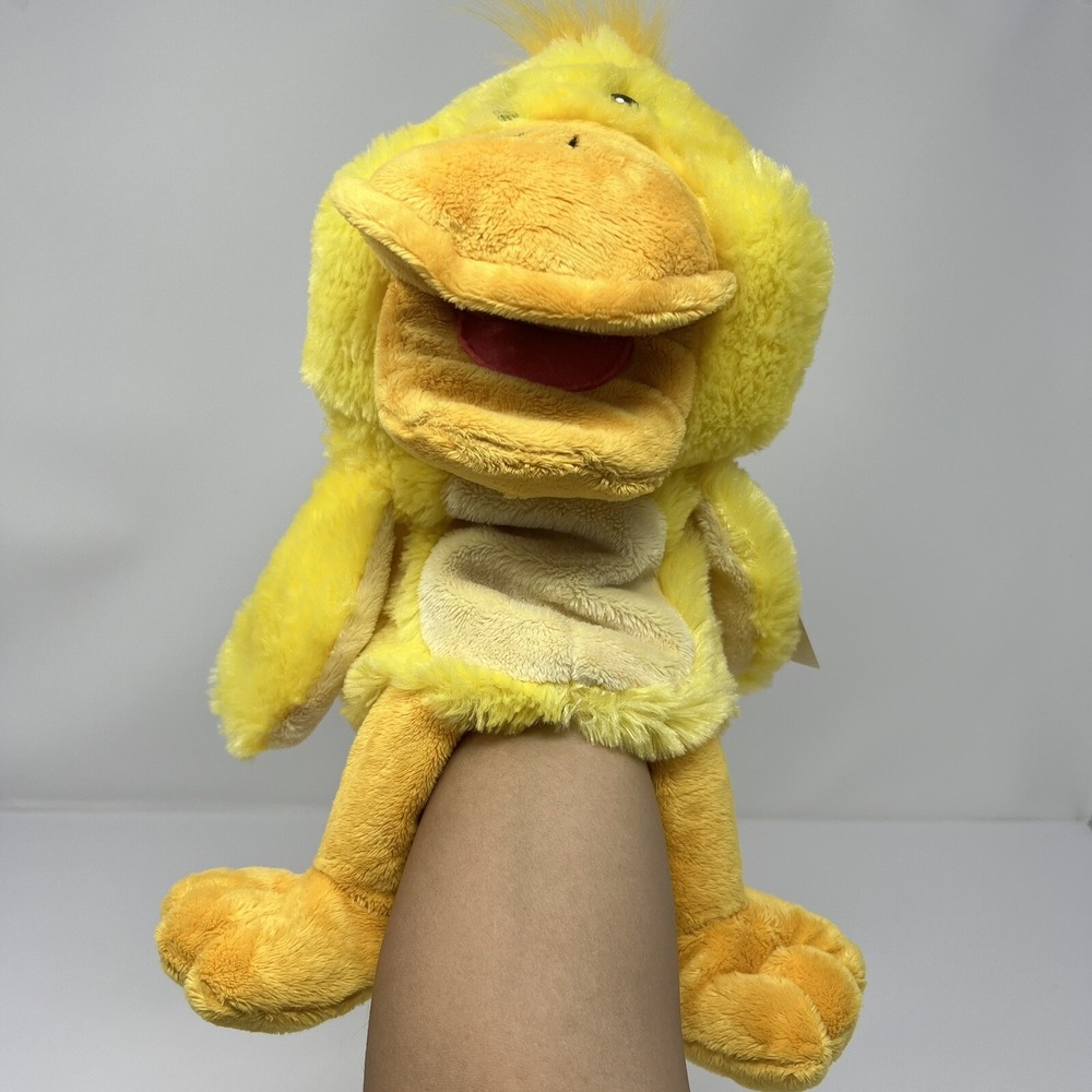 KellyToy Quacking Duck Hand Puppet Plush Stuffed Animal 13 inches Soft Furry Toy - Picture 2 of 16